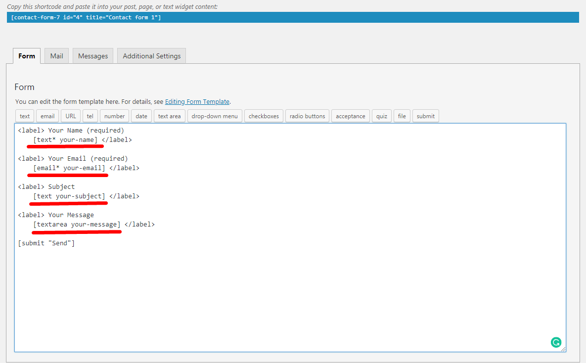 How to set up Contact Form 7 - F.A.Q.