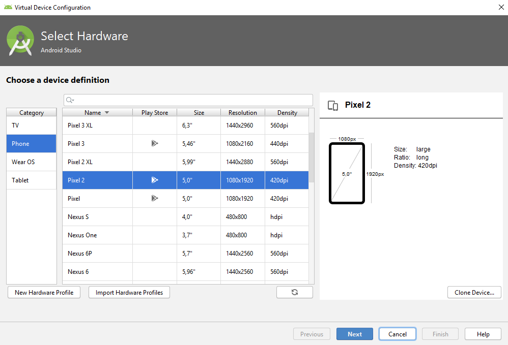 testing android studio app on windows